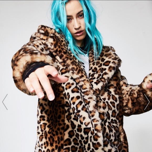 Dolls Kill Leopard Coat - Picture 4 of 6